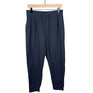 Massimo Dutti Loose Trousers‎ Women Size 8 Navy Pant Academia Causal